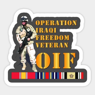 Soldier - OIF w SVC Ribbons Sticker